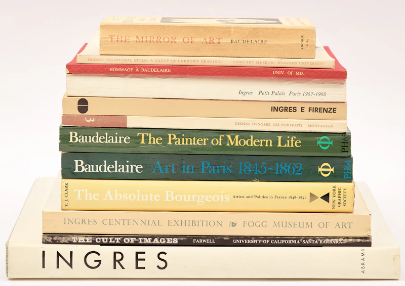 Books and Reference, A Selection of Twelve Art Reference Books on Charles Baudelaire and Jean Auguste Dominique Ingres, 12 books
