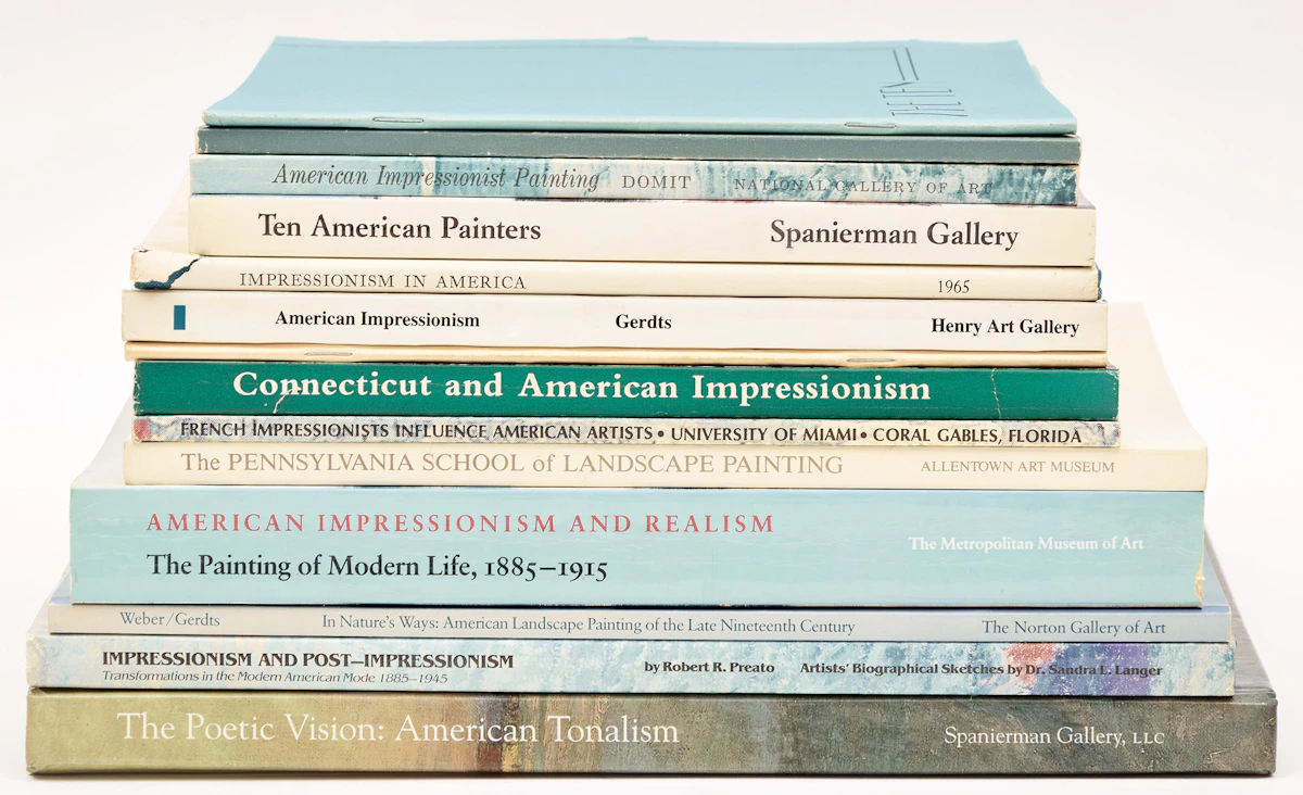 Books and Reference, A Selection of Fourteen American Impressionist Art Reference Books, 14 books
