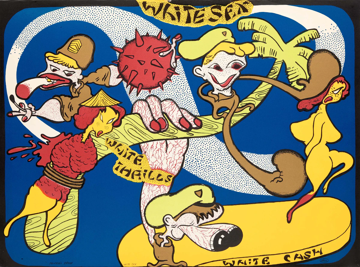 Peter Saul, White Sex, colour lithograph, 1967