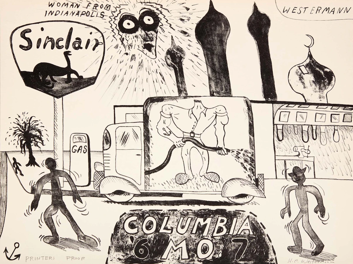 Horace Clifford Westermann, Woman from Indianapolis (Columbia, MO), lithograph, 1967