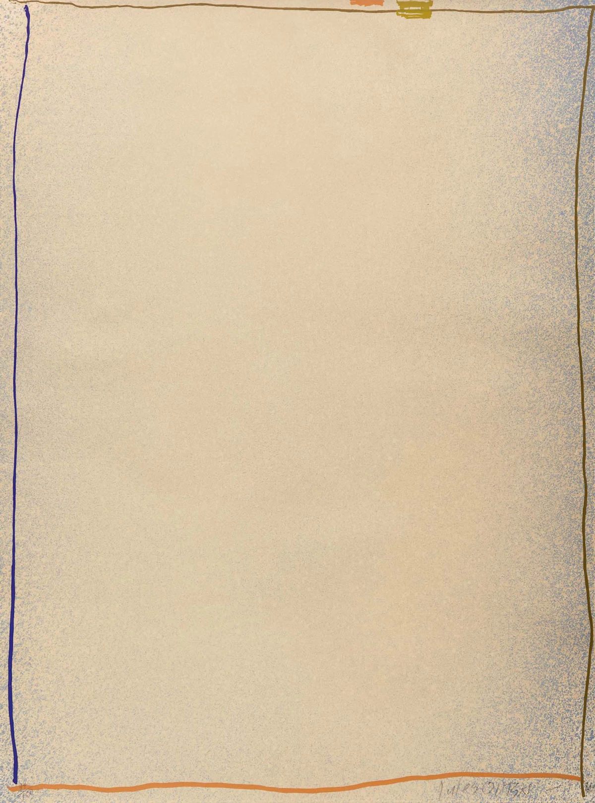 Jules  Olitski, Untitled (Orange and Pink), colour lithograph
