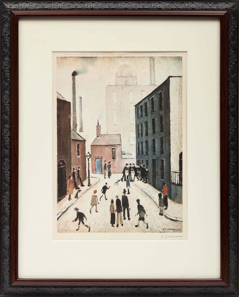 Laurence Stephen Lowry, Mrs Swindell's Picture, colour lithograph - view 2