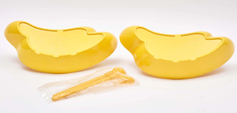 Andy Warhol, Two Banana Split Bowls with Spoons as Issued, coloured plastic - view 4