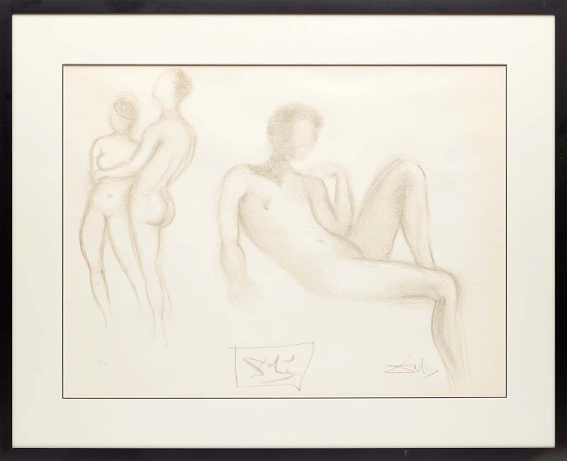 Salvador Dalí, Nude Couples (from Nudes Portfolio) (Field 70-8), lithograph - view 2