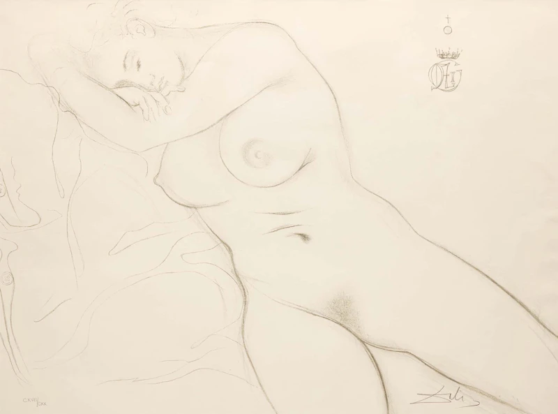 Sleeping Nude (from Nudes Portfolio) (Field 70-8F) by Salvador Dalí
