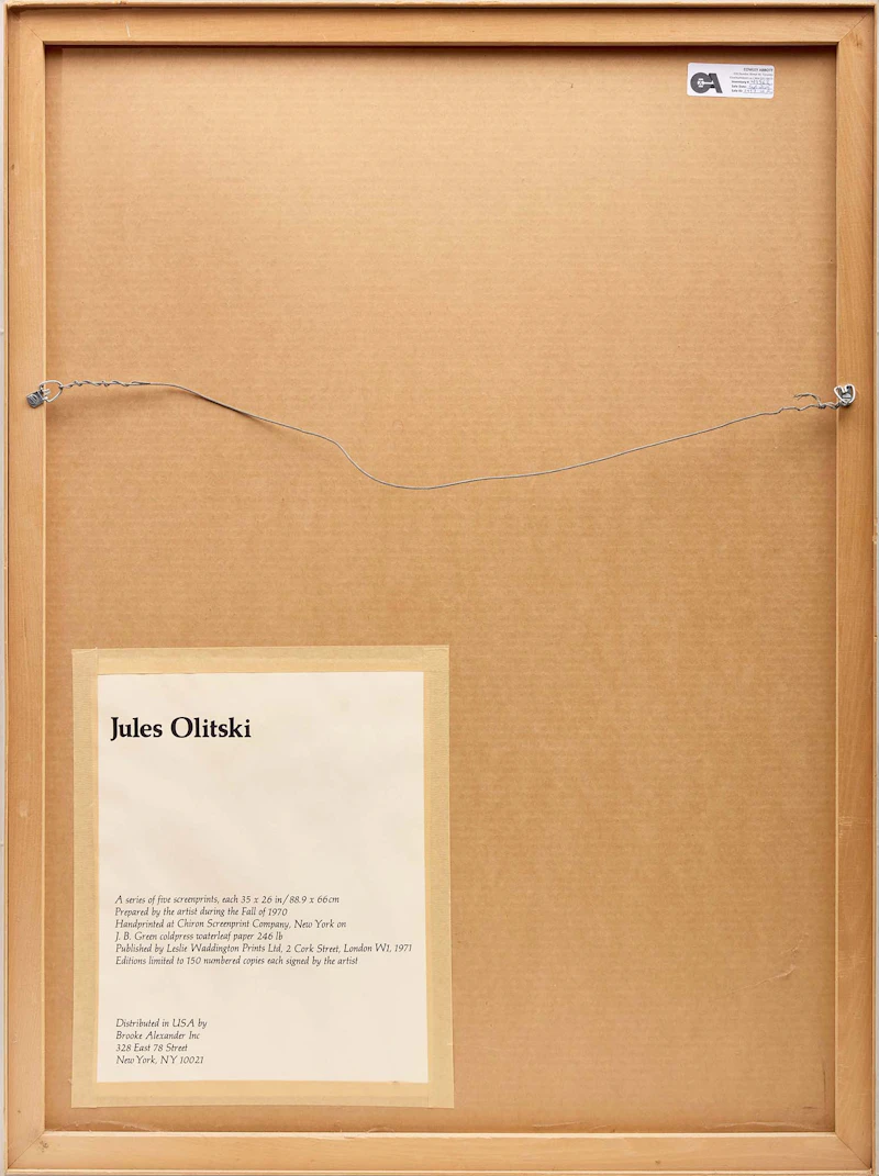 Jules  Olitski, Untited, colour screenprint, 1979 - view 2