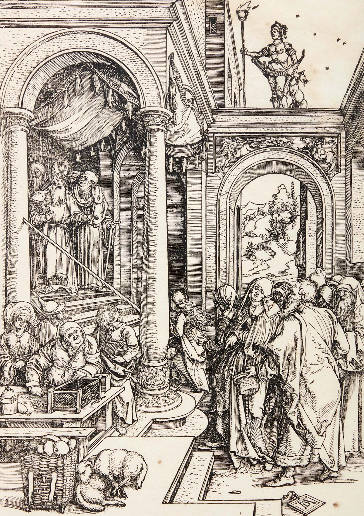 Albrecht Dürer, Mary's Temple Passage, woodcut on paper