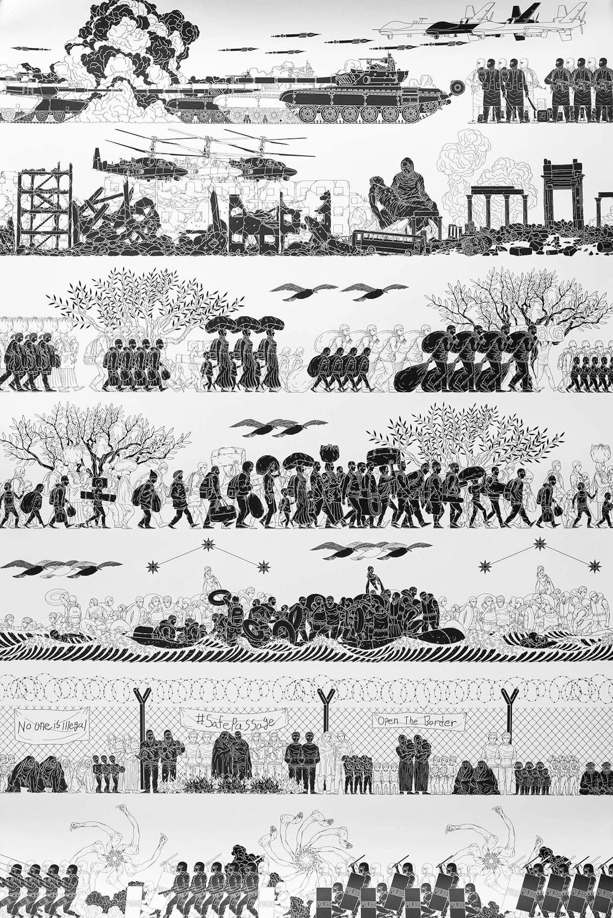 Ai Weiwei, Odyssey, off-set lithograph on wove paper, 2017