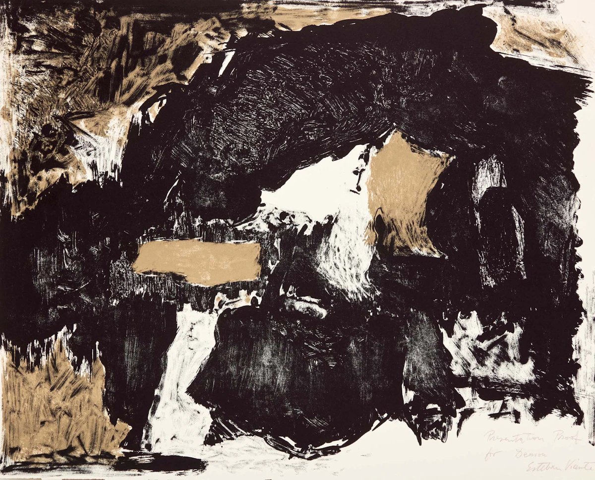 Esteban Vicente, Untitled, colour lithograph on BFK paper