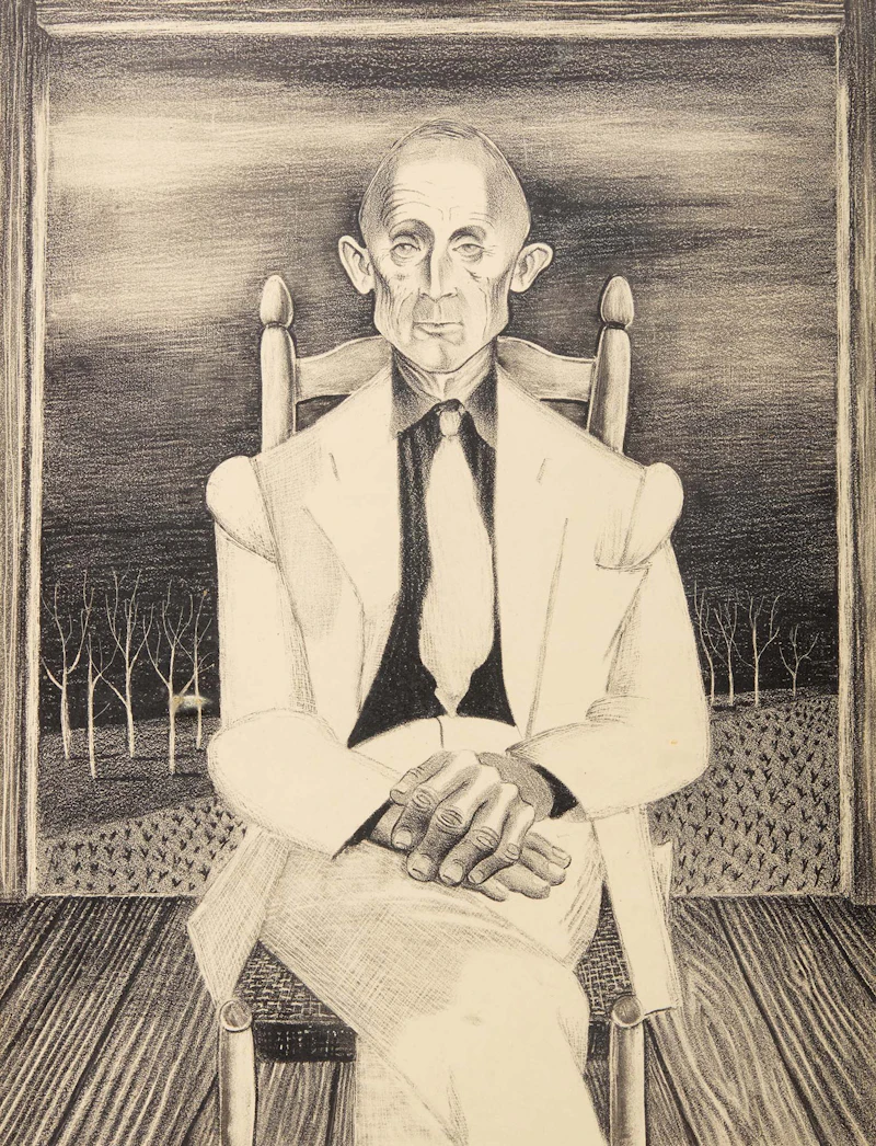 Two Portraits: Hubert Beard and Group of Myselves by Carroll Cloar