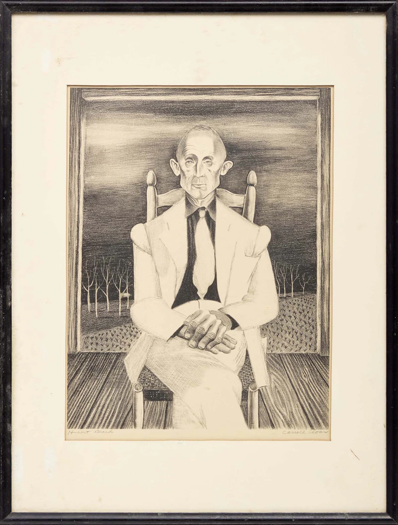 Carroll Cloar, Two Portraits: Hubert Beard and Group of Myselves, two lithographs - view 2