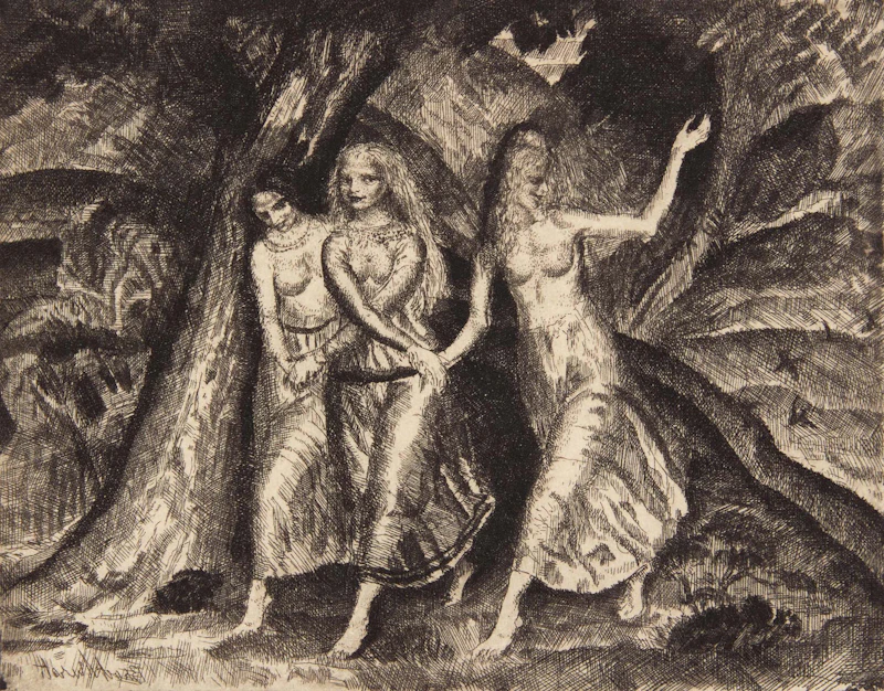 The Three Sisters and In the Wood by Gerald Leslie Brockhurst