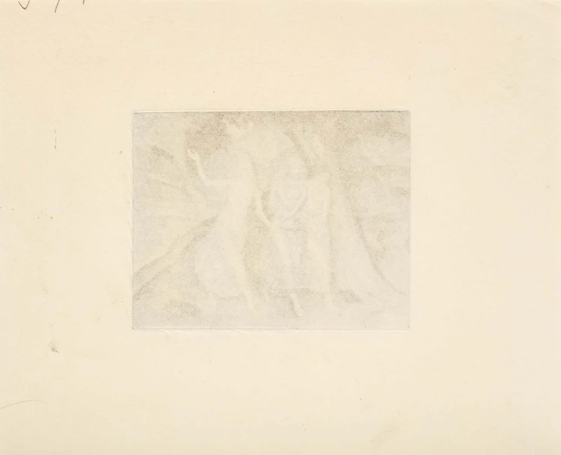 Gerald Leslie Brockhurst, The Three Sisters and In the Wood, two etchings - view 3