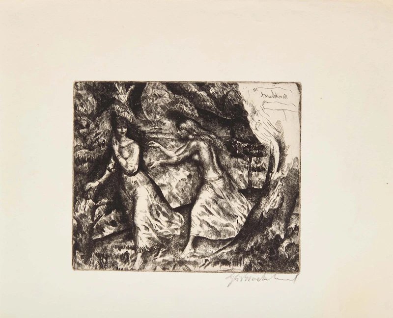 Gerald Leslie Brockhurst, The Three Sisters and In the Wood, two etchings - view 5