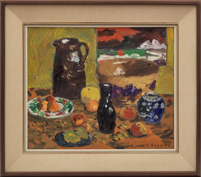 William Goodridge Roberts, Still Life with Brown Jug, oil on board - view 2