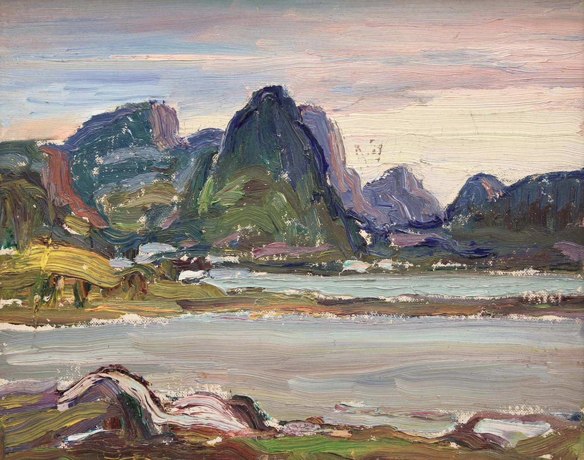 George Paginton, St. Lawrence, oil on canvas board, 1958