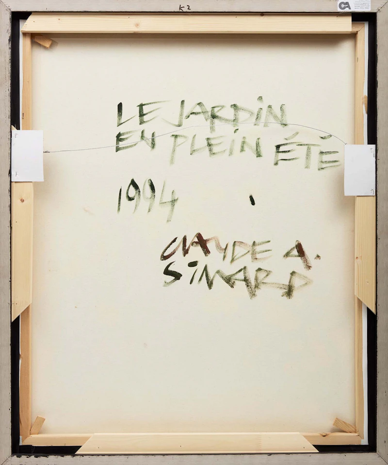 Claude A. Simard, En Jardin en plein été, acrylic on canvas, 1994 - view 3