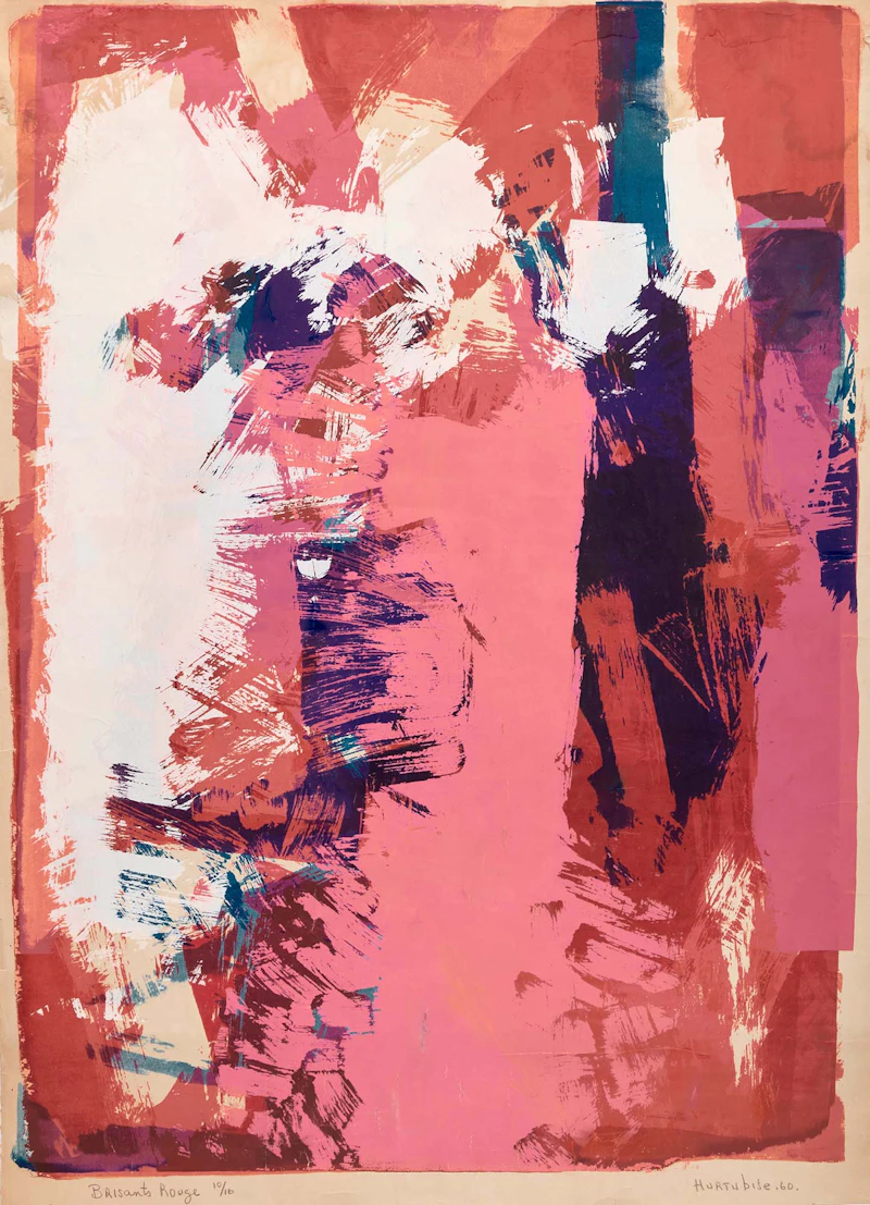 Jacques Hurtubise, Brisants Rouge, colour serigraph, 1960 - view 1