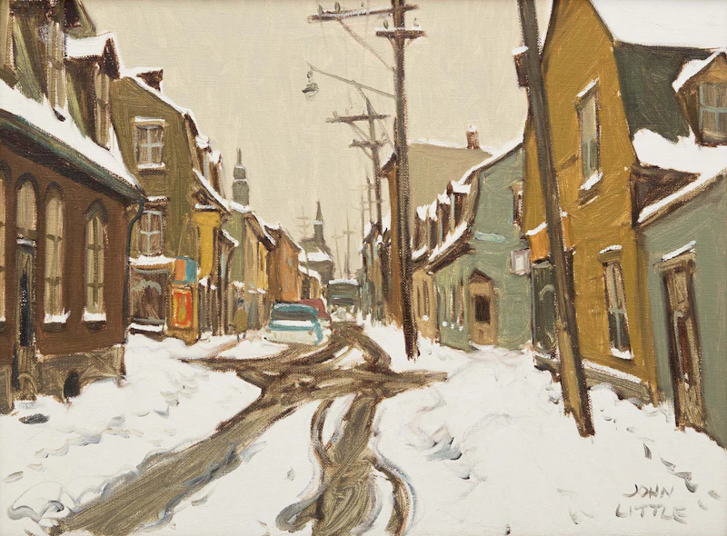 John Little, Rue Kirouac, St. Sauveur, 1968, oil on canvas