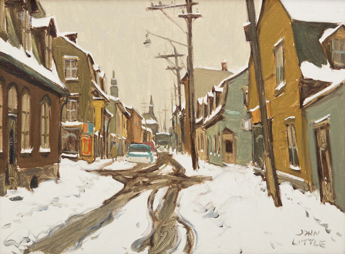 John Little, Rue Kirouac, St. Sauveur, 1968, oil on canvas