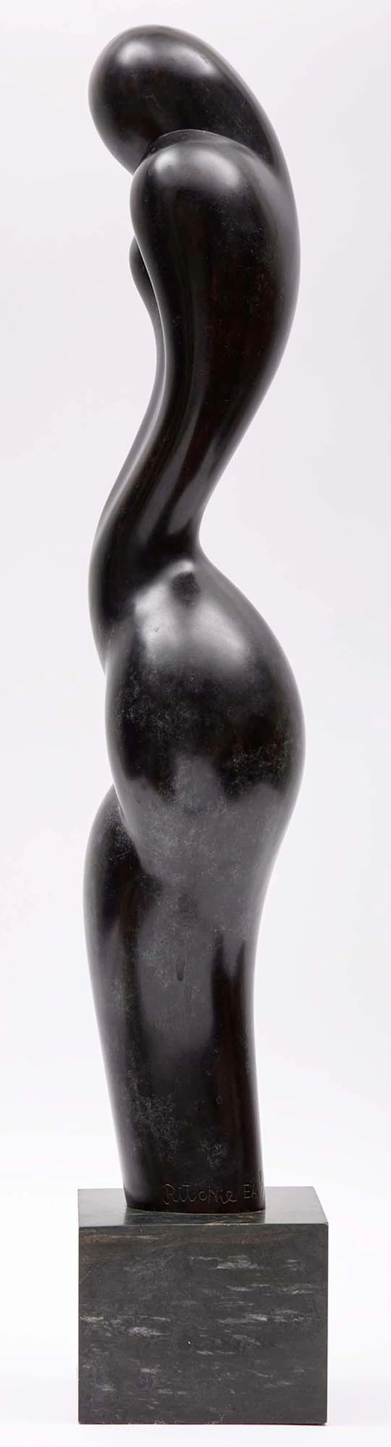 Jim Ritchie, Abstract Form (Black); Abstract Form (White), two marble sculptures - view 9