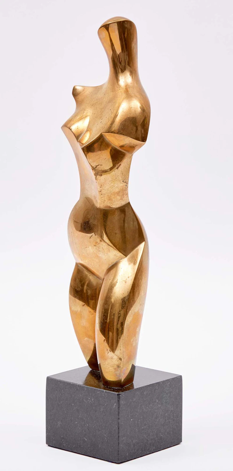 Jim Ritchie, Female Figure; Cubist Nude, bronze sculpture; pastel on paper - view 3