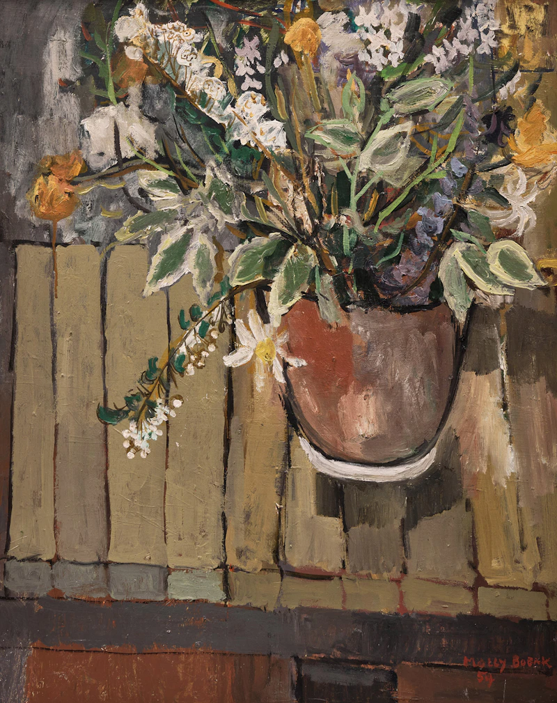 Flowers 4, 1954 by Molly Lamb Bobak