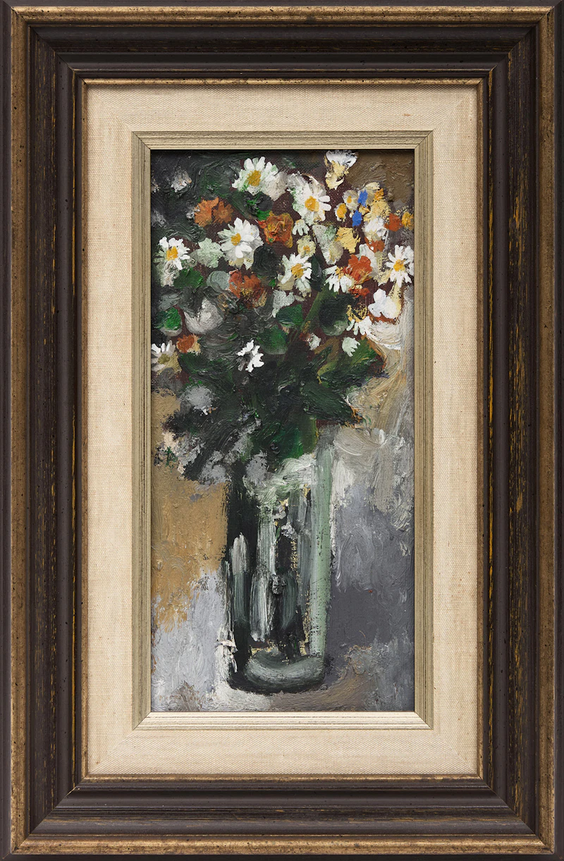 Molly Lamb Bobak, Daisies, oil on board - view 2