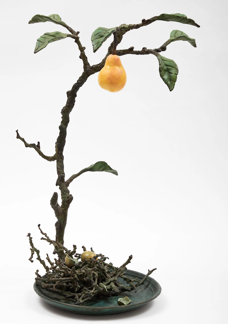 Victor Cicansky, Pear Tree with Bird's Nest, 2000, patinated bronze - view 2