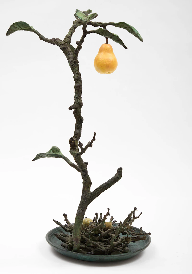 Victor Cicansky, Pear Tree with Bird's Nest, 2000, patinated bronze - view 3