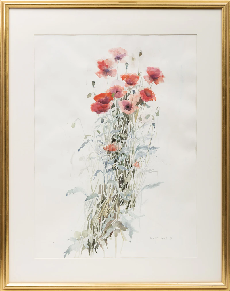 Molly Lamb Bobak, Poppies, watercolour - view 2