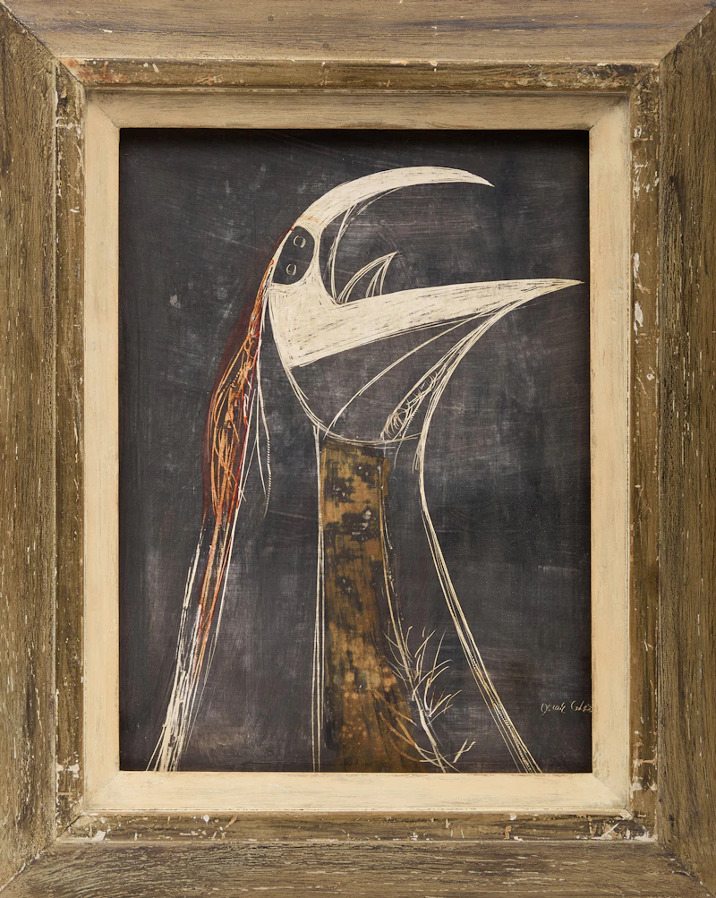 Oscar Cahén, Untitled, circa 1950, watercolour and pastel on paper laid down on board - view 2
