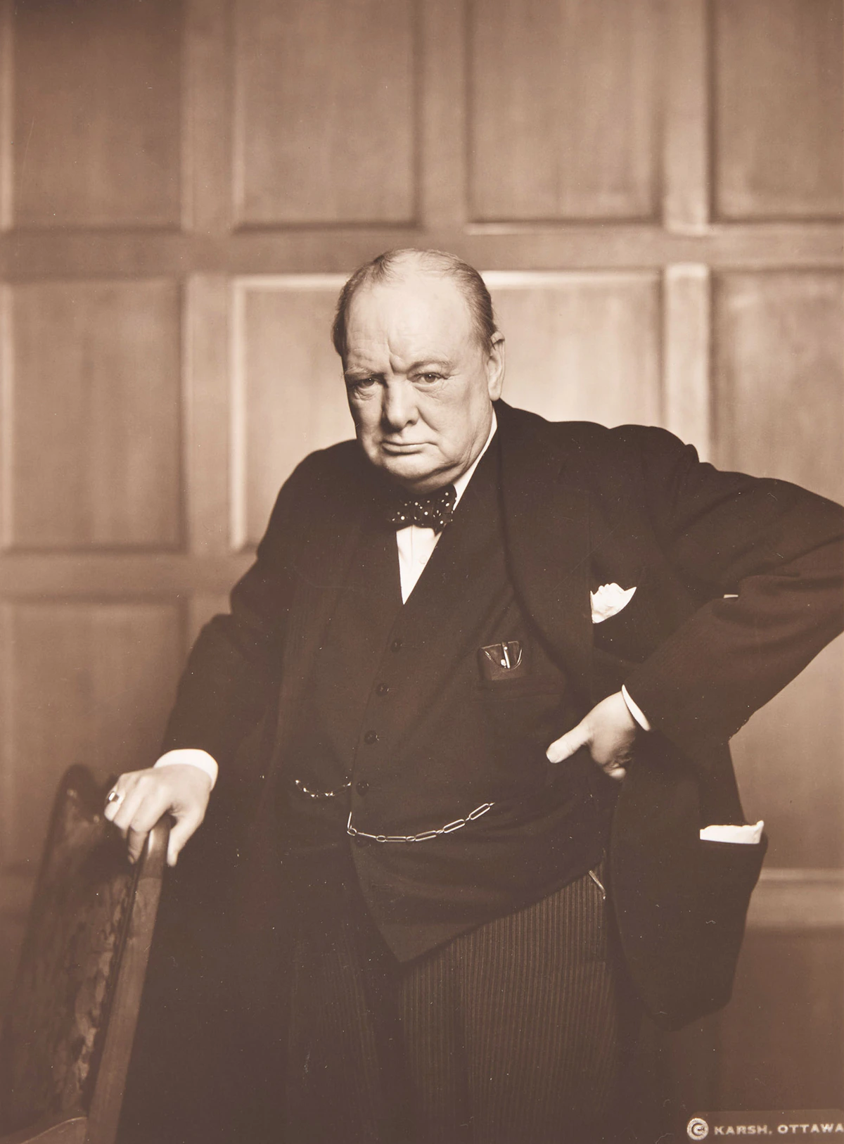 Yousuf Karsh, Winston Churchill, gelatin silver print