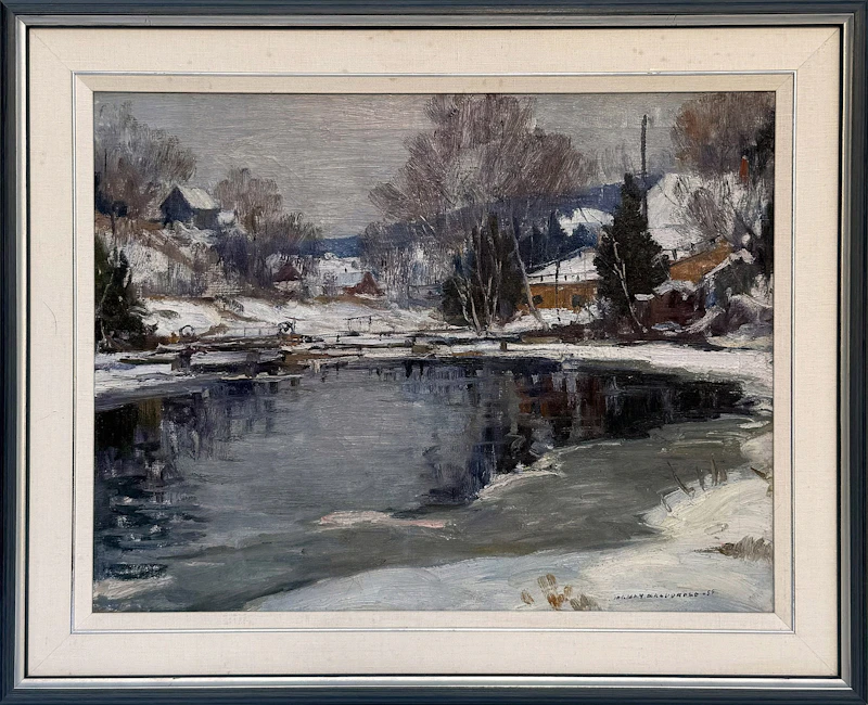 Manly Edward MacDonald, Winter Landscape, 1955, oil on canvas - view 2