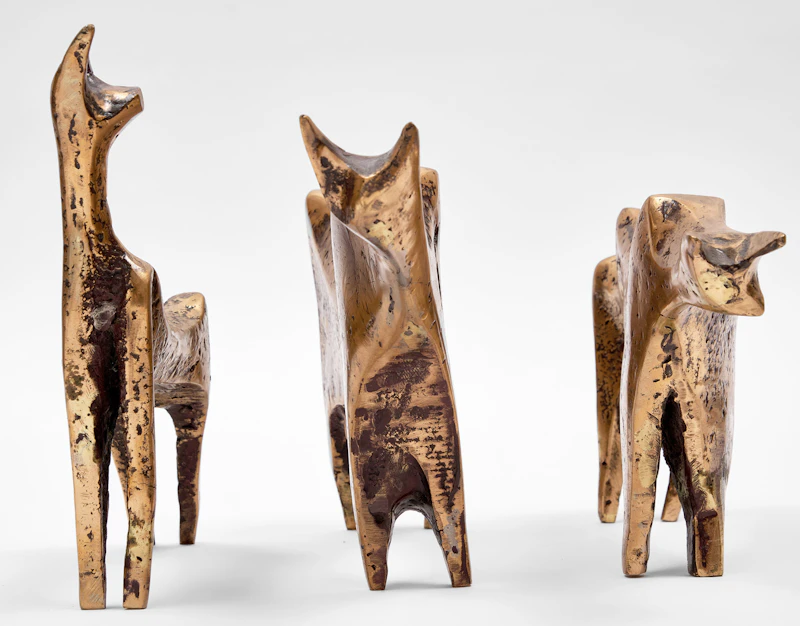 Aharon Bezelel, The Caravan, three bronze sculptures, 1973 - view 2