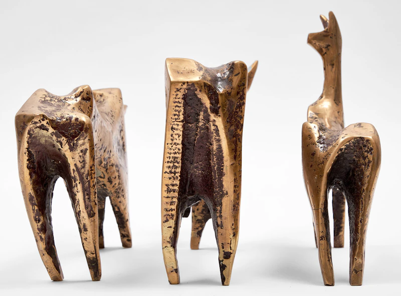 Aharon Bezelel, The Caravan, three bronze sculptures, 1973 - view 4