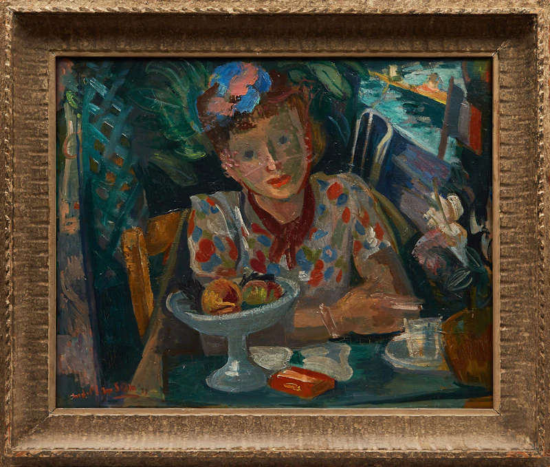 André Planson, Femme à table, oil on canvas, 1939 - view 2