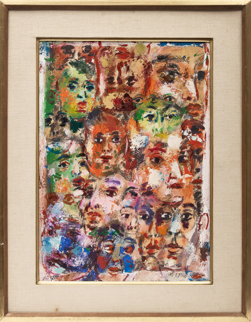 Zero Mostel, The Audience, oil on board - view 2