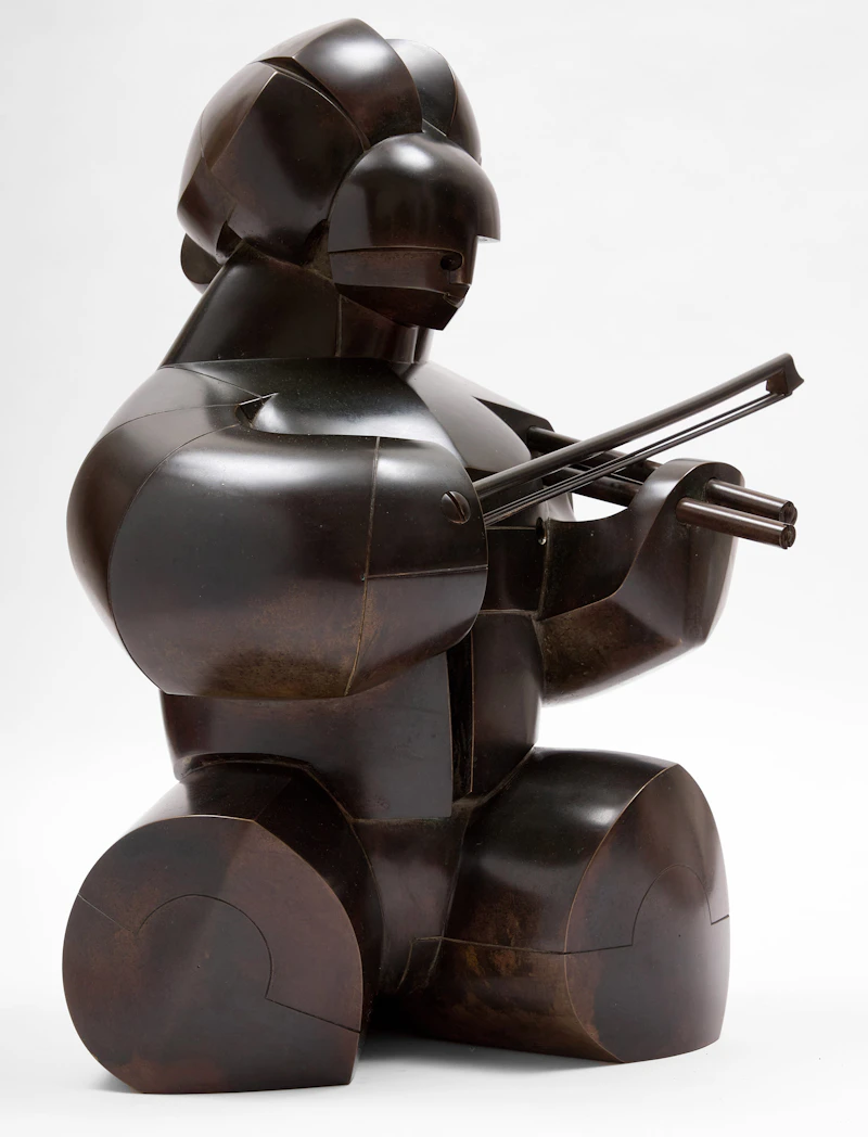 Howard Newman, Violinist, bronze, 1981 - view 2