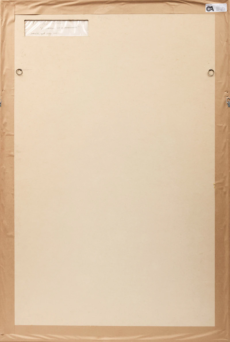José Luis Cuevas, Recuerdos de La Renaudière, mixed media collage on panel - view 3