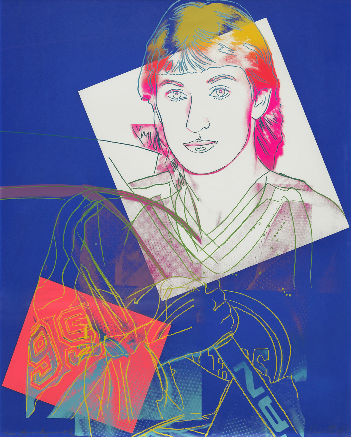 Andy Warhol, Wayne Gretzky (F&S II.306), colour screenprint on Lenox Museum Board, 1984
