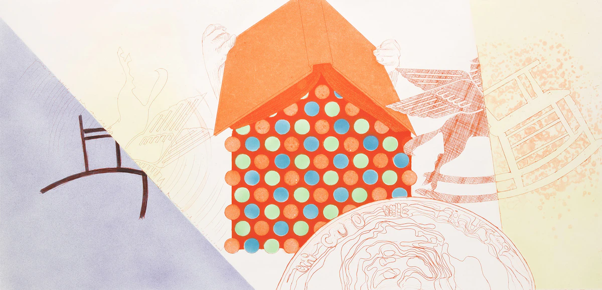 James Rosenquist, Tin Roof, colour etching with aquatint, 1977