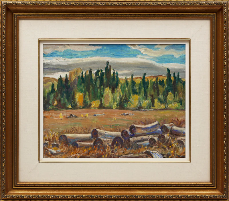 Alexander Young Jackson, Landscape with Timber, oil on canvas - view 2