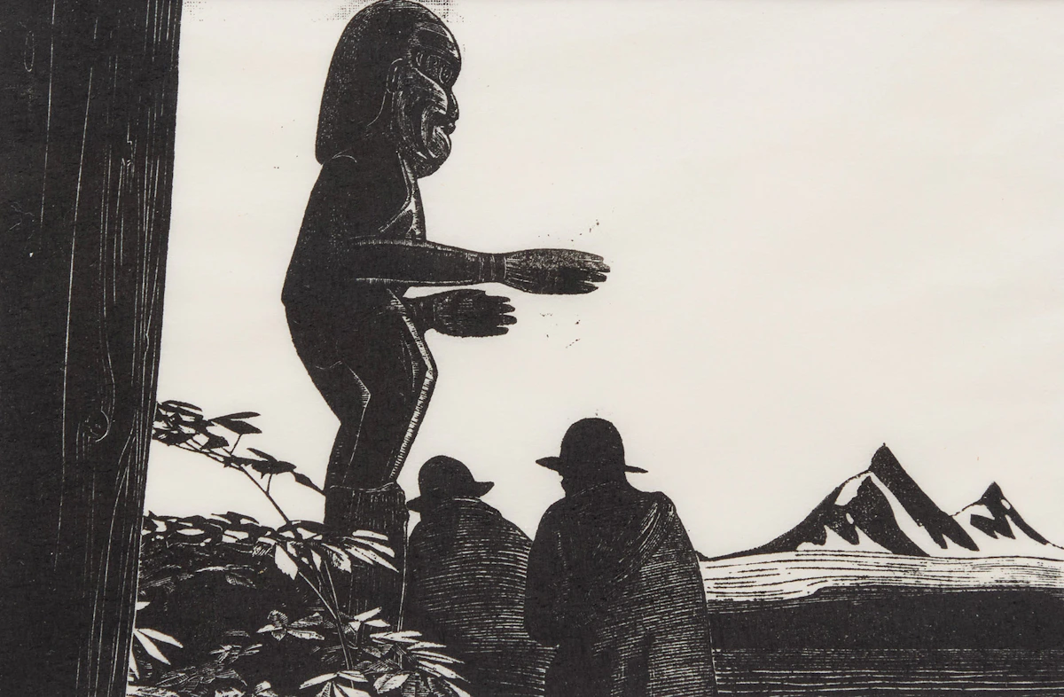 Walter Joseph Phillips, Zunuk, 1932, wood engraving