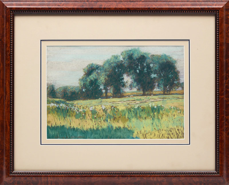 Frank Hans Johnston, Pastoral, pastel on paper - view 2