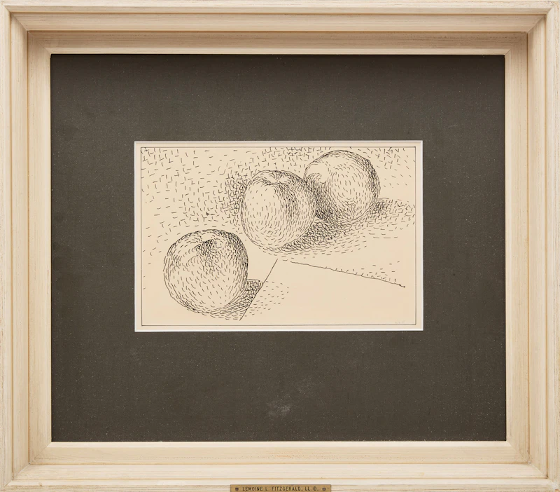 Lionel LeMoine FitzGerald, Apples; Apples, 1955, two ink drawings - view 2