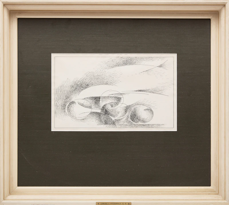 Lionel LeMoine FitzGerald, Apples; Apples, 1955, two ink drawings - view 5