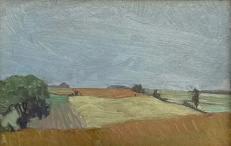 James Edward Hervey MacDonald, Fields at Thornhill, 1913, oil on board