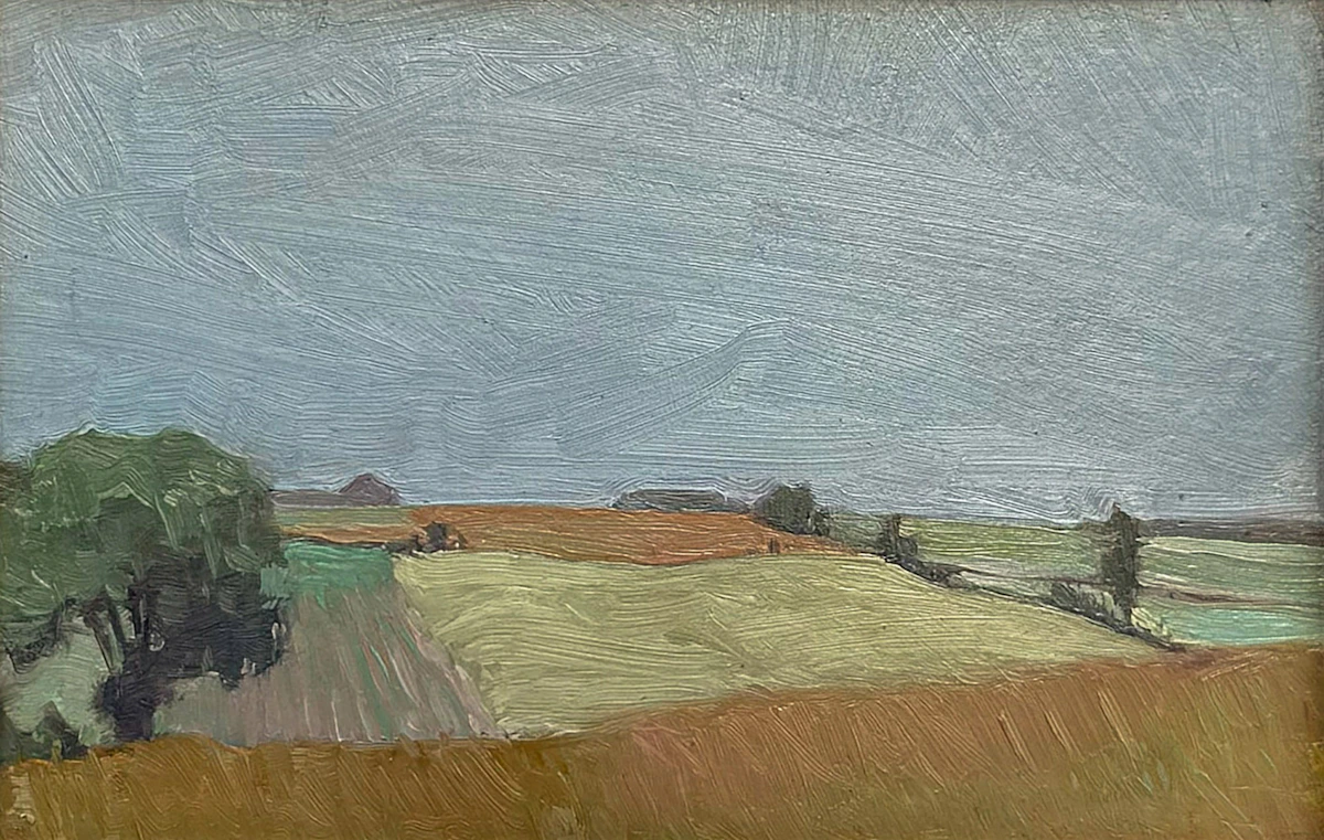 James Edward Hervey MacDonald, Fields at Thornhill, 1913, oil on board
