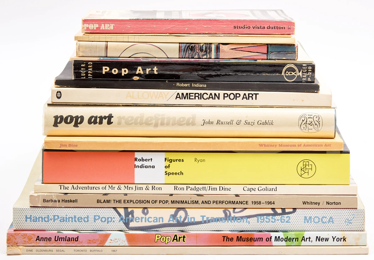 Books and Reference, A Selection of Fifteen Reference Books on Jim Dine, Robert Indiana and Pop Art and Two Pamphlets, 15 books and 2 pamphlets, 2025